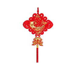 Китайский узел ромб красный рыбки 50х90см, Достаток 