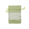 Мешочек из мешковины и органзы 13х18 см салатовый